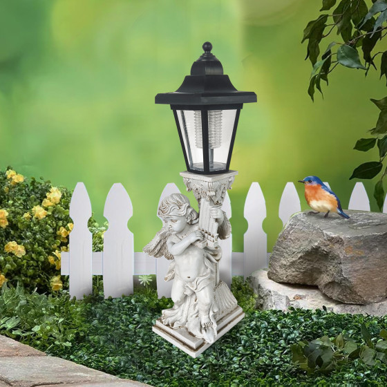 Angel Solar Garden Statue Light - Resin Outdoor LED Decorative Lamp